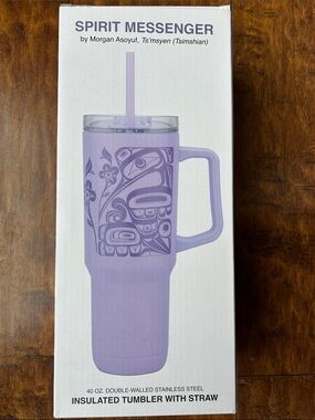Northwest Lavender Spirit Messenger 40 oz Insulated Tumbler with Handle